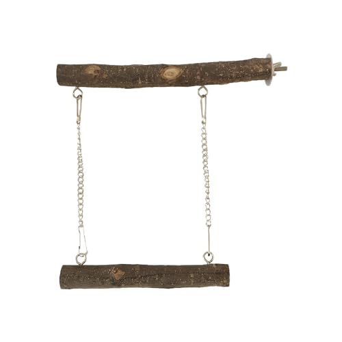 Meprotal Bird Swing, Parrot Perch Stand Natural Wood Stand Parrot Cage Toys for Parakeet Cockatoo Budgie Lovebirds Cockatiel Small Animal