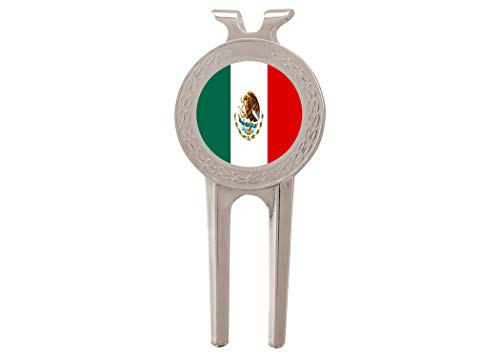 Rogue River Tactical Mexico Flag Golf Divot Tool Golf Ball