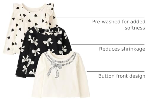 Image of The Children's Place Girls' Long Sleeve Knit Fashion Shirt