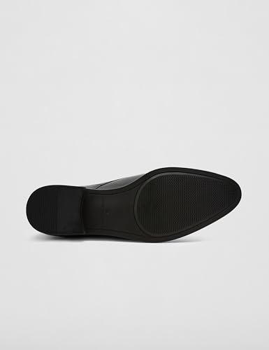 Image of Louis Philippe Men Premium Leather Breathable Lining Material Anti Slip with Heel TPR Sole Formal Derby Shoes