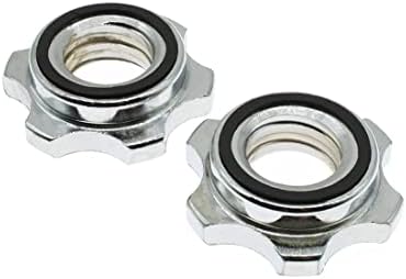 HAJXZH Barbells Hex Nut Anti-Slip 2PCS 25mm Barbell Spin-Lock Collar Screw Used for Fitness Equipment Weight Lifting Barbell Or Dumbbell Ba