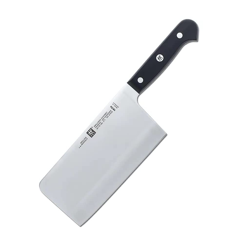 ZWILLING Gourmet Couteau de Chef Chinois, 18 cm, Acier Spécial Inoxydable, Manche Ergonomique en Plastique, Noir, Fabriqué en Allemagne