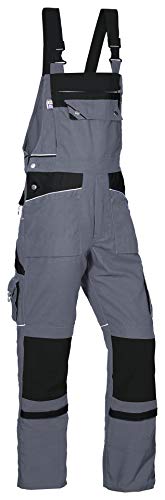 Preisvergleich Produktbild PKA Latzhose Threeline De Luxe grau / schwarz 48