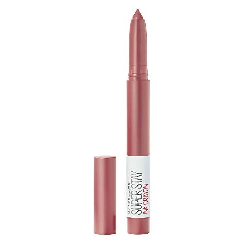 Image of Maybelline New York Super Stay Crayon Matte Lipstick, 35 Treat Yourself 1.2 And New York Super Stay Crayon Matte Lipstick, 15 Lead The Way, 1.2G