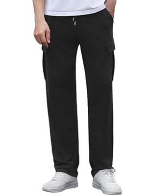 Crewhpo Pantalones de Chándal para Hombre Casuales Algodón Pantalon Largo Talla Grande Cargo Pantalones con Ajustable Cordón Pantalones Deportivos con Bolsillos | Ya disponible en tu tienda friki favorita! En mundofriki.es!