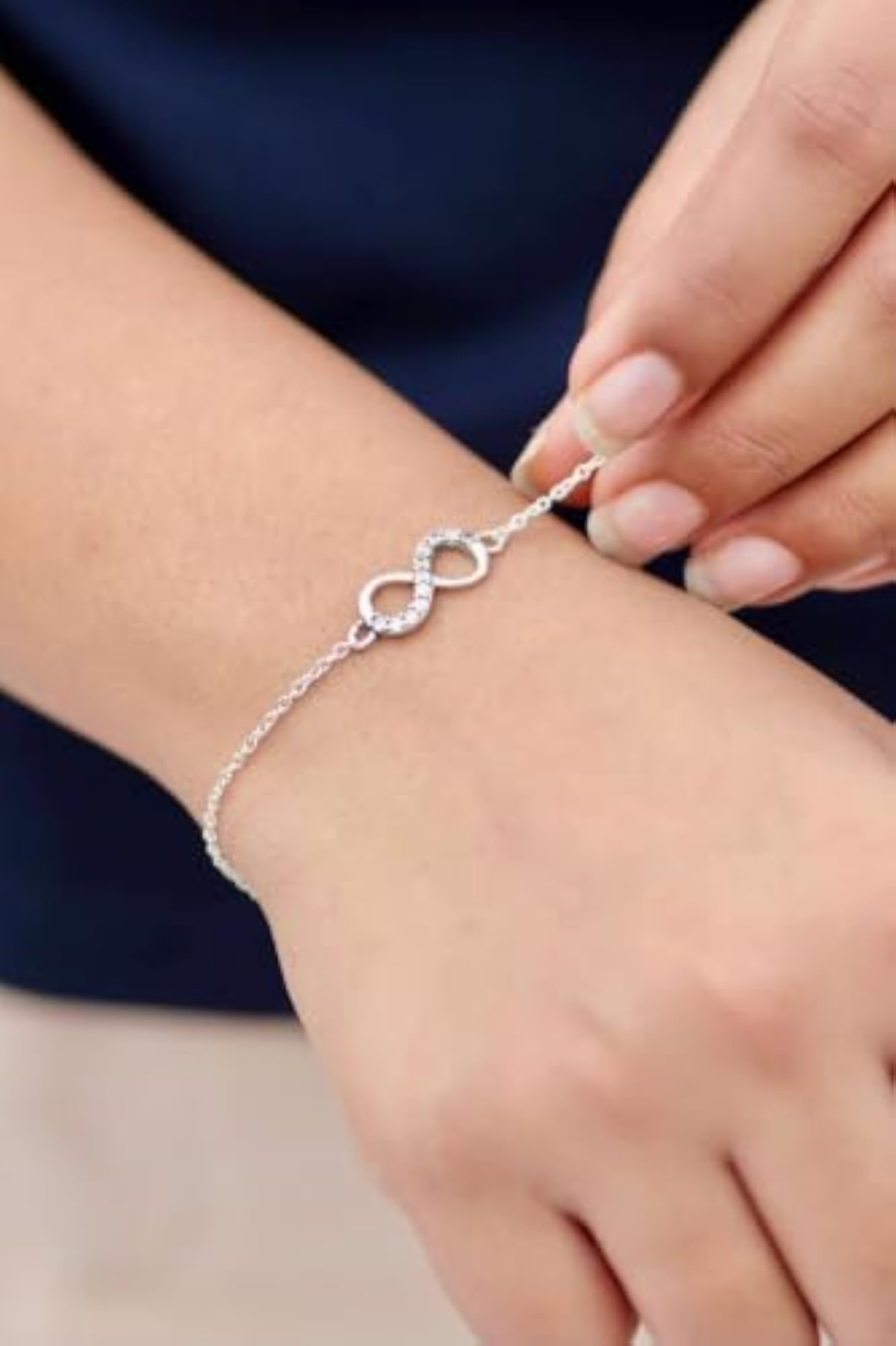 Women's Sterling Silver Aadhya Infinity Grace Bracelet