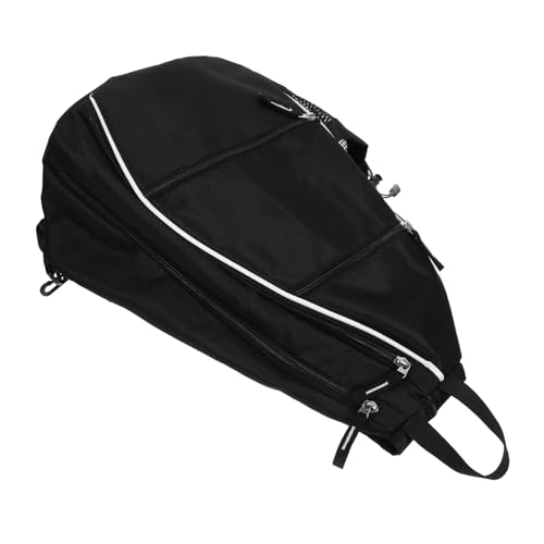 balacoo Cricket Ball Paddle Bag Versatile Racket Holder for Cricket Racket Accessories Sturdy Polyester Portable Ball Racket Container Black