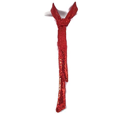 Red Sequin Neckties Scarves Bag Ties Red Long Skinny Ties