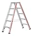 Produktbild Hymer Stufenstehleiter 2x5 Stufen (beidseitig begehbar, verstärkte Stufen, Spreizsicherung) 802410
