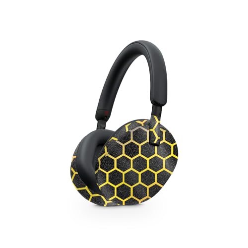 Image of MightySkins Glossy Glitter Skin Compatible with Sony WH-1000XM5 Headphones - Primary Honeycomb | Protective, Durable High-Gloss Glitter Finish | Easy to Apply