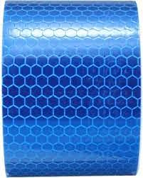 Image of MINSALES� Reflective Radium Waterproof Warning Tape For road safety purpose Night Safety Sticker High Intensity Conspicuity BLUE 2 Inch x 50 Meter (Blue)