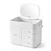 Produktbild Schmuckschatullen Kosmetische Aufbewahrungsbox Home-Desktop-Rack LED-Lampe Mit Kosmetikspiegel Lippenstift-Hautpflegeprodukte Staubdicht Einfach Geschenk (Color : Weiß, Size : 31 * 24.5 * 25.5cm)