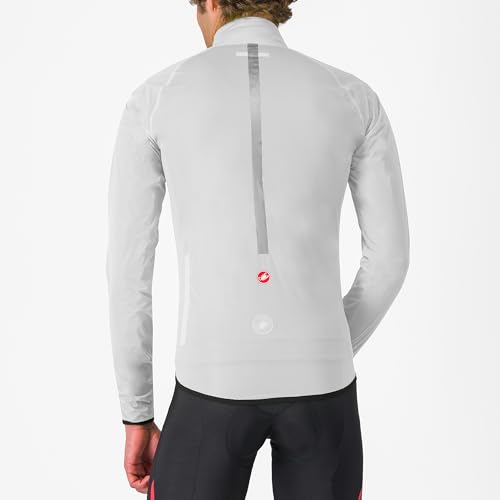 Image of CASTELLI Men's Squall Shell Jacket, Full Waterproof, Windproof Lightweight Reflective Jacket, Road Cycling & Gravel Biking
