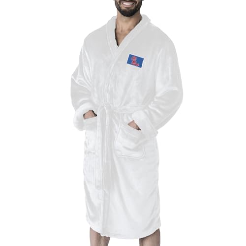 Northwest NCAA Ole Miss Rebels Silk Touch Bathrobe, White Out, L/XL