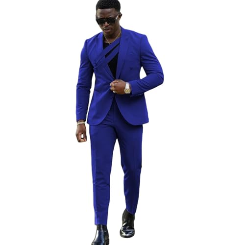 Men Designed 2 Pieces Suit Peaked Lapel Single Breasted Blazer Sets Prom Party Tuxedo Suit Jacket&Pants