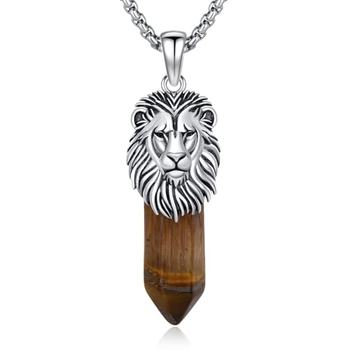 Chaîne viking homme avec pendentif dragon argent 925 et perles obsidienne