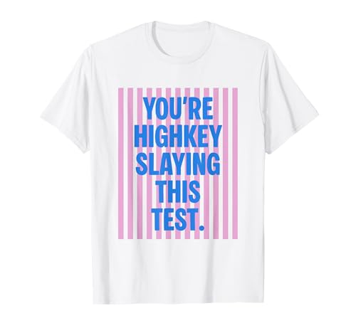 You're Highkey Slaying This Test Funny Testing Day Teachers T-Shirt