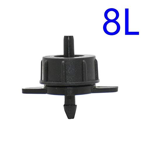 NOLOGO Gxbld-yy 2L/4L/8L Pressure Compensated Drippers water debit drip emitter goteros Watering Pressure Drop Drip System 200 Pcs (color : 8L)