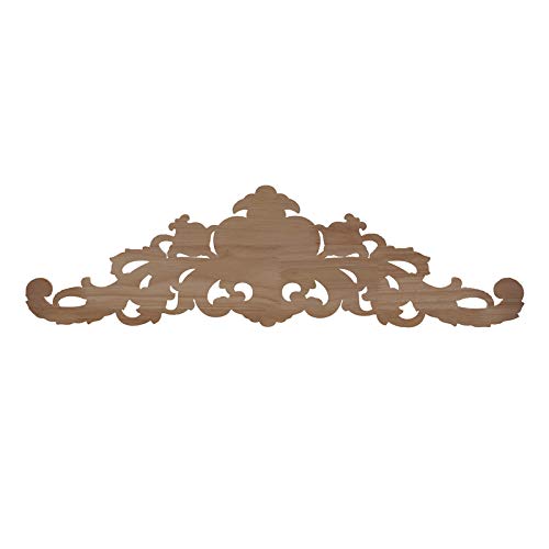 European Style Real Wood Long Floral Carving Applique Home Decoration Accessories Door Cabinet Furniture Figurines 100X265Cm #TOP7