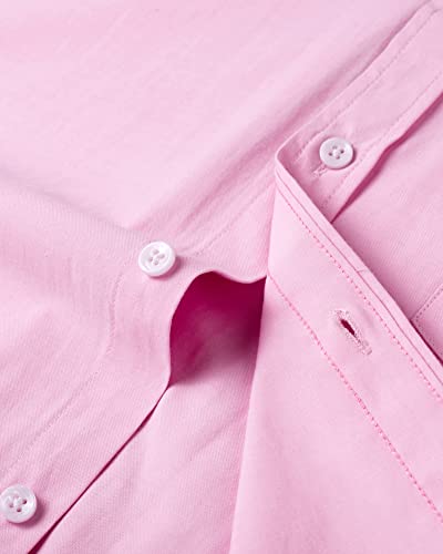 Alimens & Gentle Mens Solid Oxford Shirt Long Sleeve Dress Shirt Work Casual Button Down Shirts with Pocket