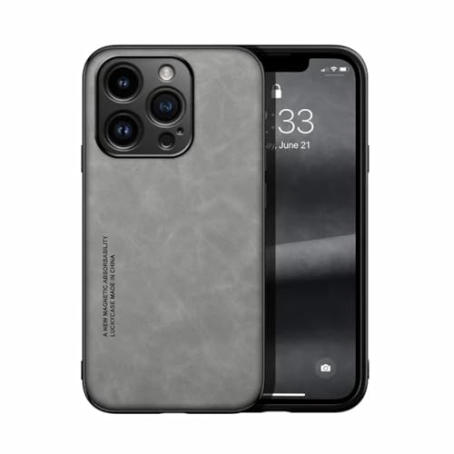 Étui en cuir iPhone 6 gris clair chic et support voiture