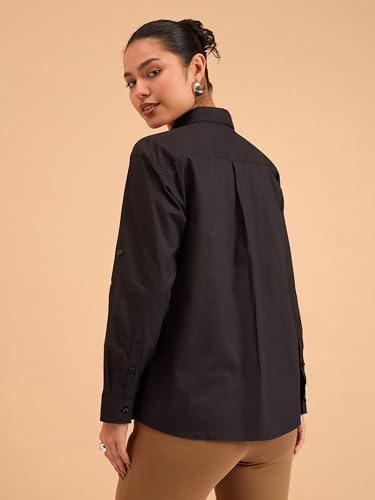 Image of barcino Black Poplin Oversized Shirt