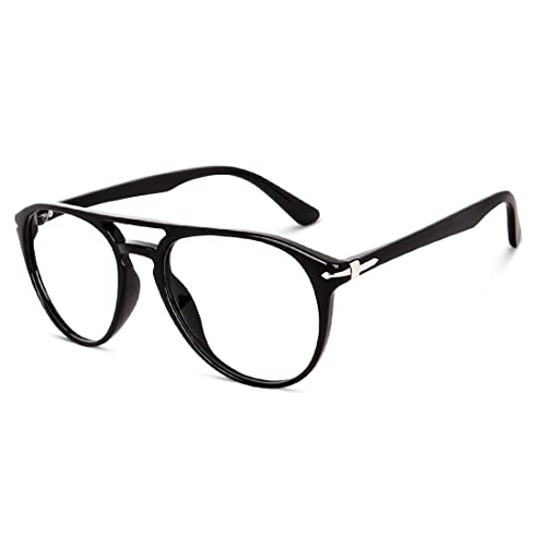 Image of Legend Eyewear Money Heist Professor Eyeglass ARC Glass Blue Light Blocking Coating Glasses for Men Women Retro Aviator Computer Eyewear Acetate Italic Frame