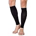 Calf Compression Sleeve, 1 Pair - Men Women, Leg Compression Socks 20-30mmHg for Shin Splint, Relieve Calf Pain, Swelling, Varicose Veins - Maternity, Running, Cycling, Travel, Baseball. (Black XL)