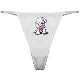 CafePress Maltese Girl in Pink Classic Thong Underwear, Funny Womens Panties