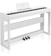 GLARRY Digital Piano 88-Key Home Full Weighted Hammer Heavy Action Digital Piano for All Experien...