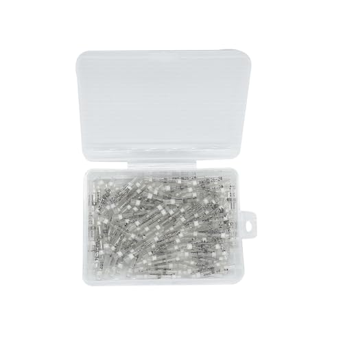 Sikluovkai 100 PCS Solder Seal Wire Connectors 26-24 Gauge 25mm Long Insulated for Electrical Wire (26-24)
