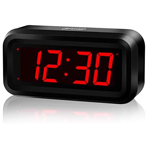 KWANWA Digital Alarm Clock Battery Operated Powered Only With Constantly Big 1.2'' LED Time Display Small for Travel desk Wall Bedside Cover