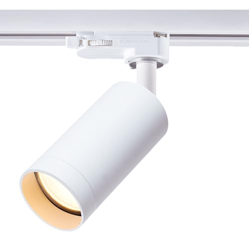 Foco de riel orientable | MASTA | Foco de techo GU10 para sistema de carril trifásico ØxL 54x100mm ajustable, blanco