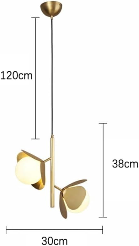 WINDALY Goldglobe - Modern Art Dlight with Glass Shade, Short Adjustable Hangifixture for Kitchen Island Diniroom, G9 Base/a/30Cm-A