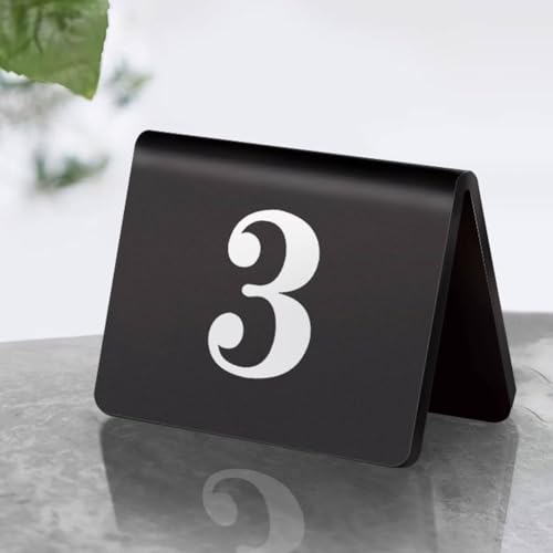 Cartes de numéro table en acrylique rigide pour éviter le désordre des invités