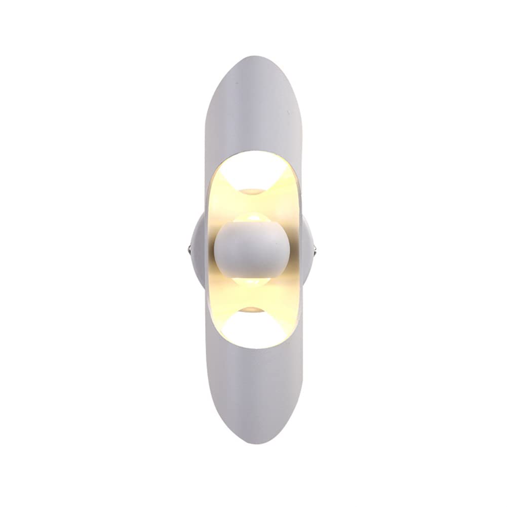 SXECAEPS Wall Lamps Sconces Light Indoor Led 6w 3000k Warm White Modern Aluminum Up Down Decorative Sconce Lamp for Living Room Bedroom Hallway Corridor(Grey Wolf)