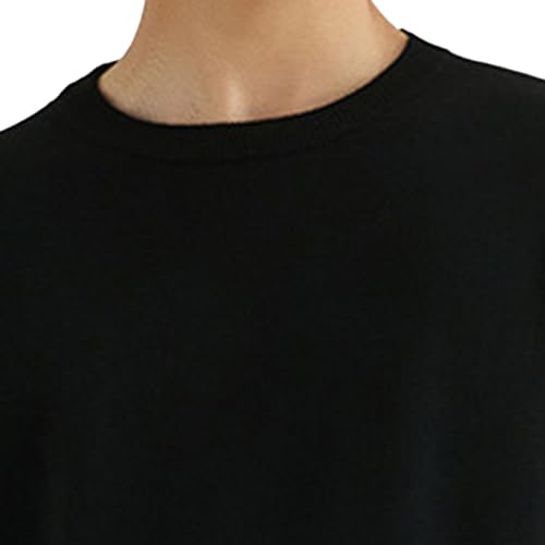 Men's V-Neck Lightweight Sweater Casual Crew Neck Basic Soft Knitted Tops Ribbed Knitted Long Sleeve Pullover3