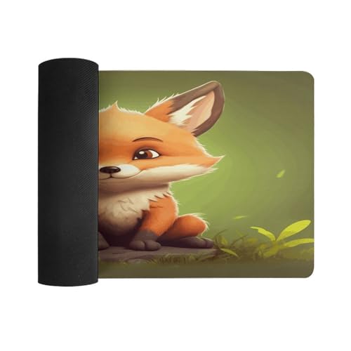 Cute Little Fox Desk Pad con Base de Goma 30x60 cm miniatura 3