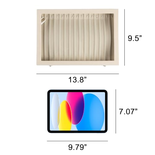 Frebeauty 15 Hooks Necklace Tray Velvet Neckalce Organizer with Clear Lid Lockable Necklace Holder Box Jewelry Organizer for Pendants Chains Necklace Jeweley Tray for Women Girls(Black)