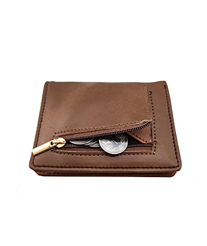 Image of Funk For Hire PU Leather Unisex Card Holder Wallet Pocket Organiser - Brown