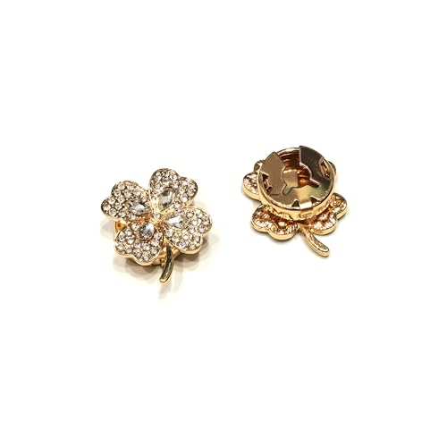Cubiertas Botón Trébol Con Cristales Para Camisas miniatura 4