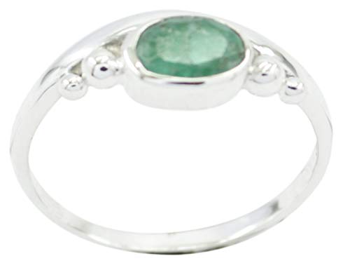 Bague verte naturelle argent 925 créateur RIYO bijoux tendance femme