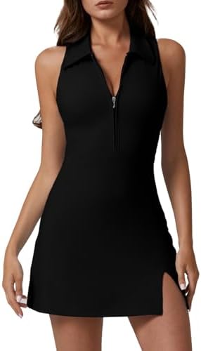 QINSEN Womens Tennis Dress with Shorts and Pockets
