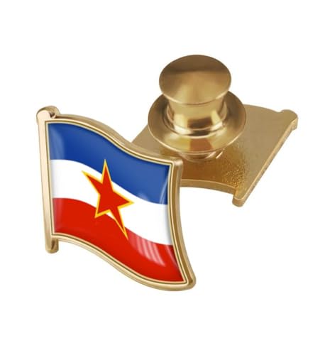 Image of vmcoatdu Country Flag Backs Locking Pin Keepers Locking Clasp Pin Badge International Travel Brooch Metal Alloy Souvenir Pin 0.75x0.7 Inch Small Pin