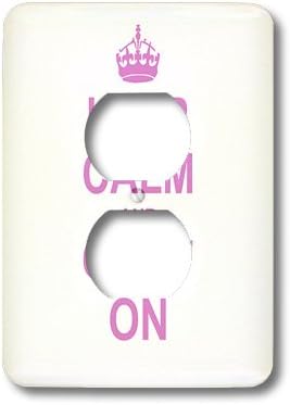 3dRose lsp_157760_6 Keep Calm And Quilt On - Carry On Quilting - Quilter Gifts - Pink Fun Funny Humor Humorous - 2 Plug Outlet Cover image 5