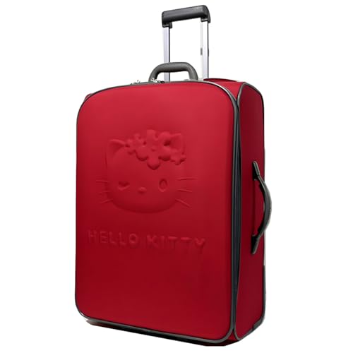 Grande valise rouge Hello Kitty Camomilla grand volume rigide bagage soute