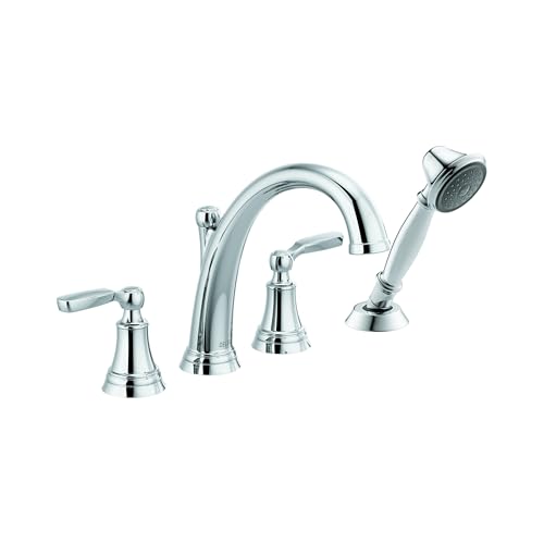 Delta Woodhurst Roman Tub Faucet Hand Shower, Chrome Deck