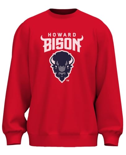 Venley NCAA Officially Licensed Apparel Howard University Bison Collegiate Gameday Icon Unisex TDYHOW1 Sweatshirt Howard02S Red Small