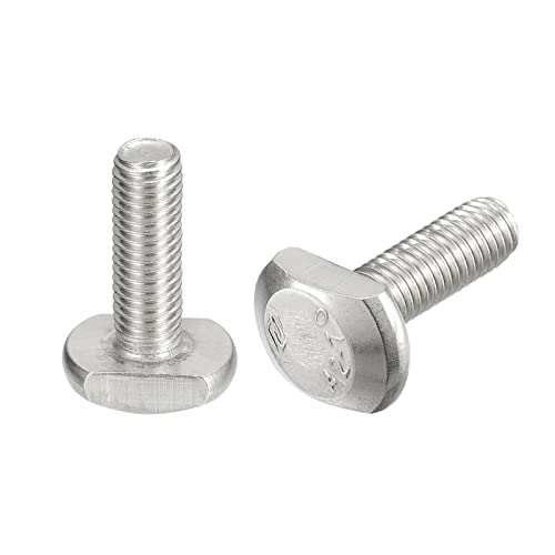 uxcell T-Slot Bolts, 2pcs M10x30mm T Slot Drop-in Stud Sliding Bolts 304 Stainless Steel T Shape Screws for T Track