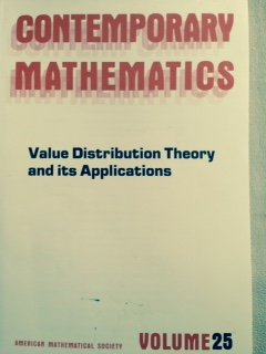Buy Value Distribution Theory and Its Applications (Contemporary Mathematics) — BookShops.in